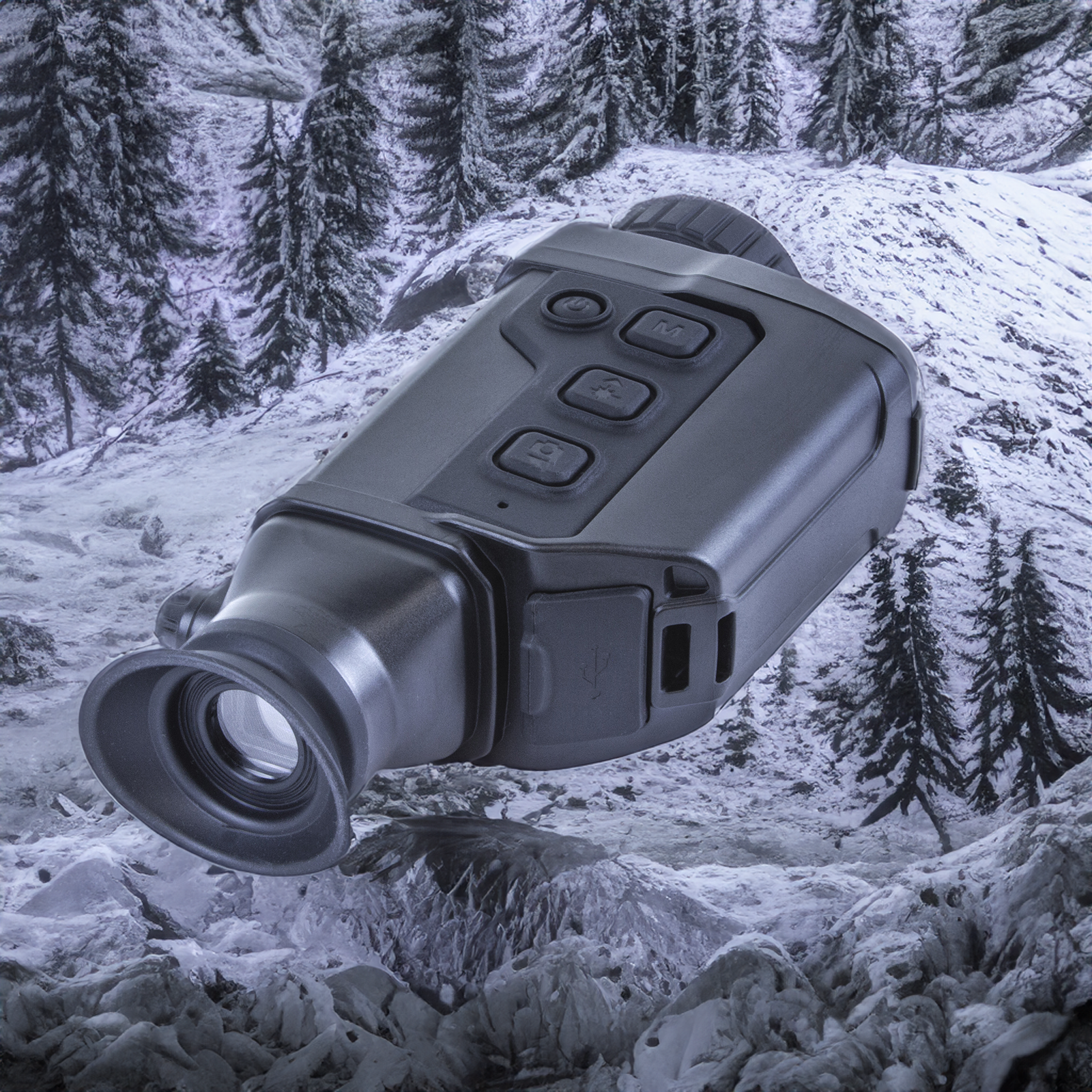 Thermal monocular GPS digital compass HD display Wi-Fi 32G built-in storage Cros