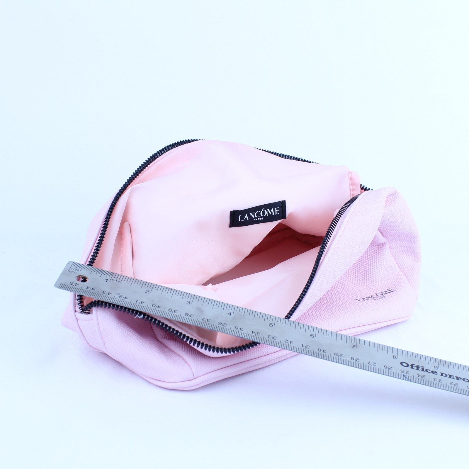 Lancome Soft Pink Makeup Bag Cosmetic Organizer Pouch Travel 9 inches