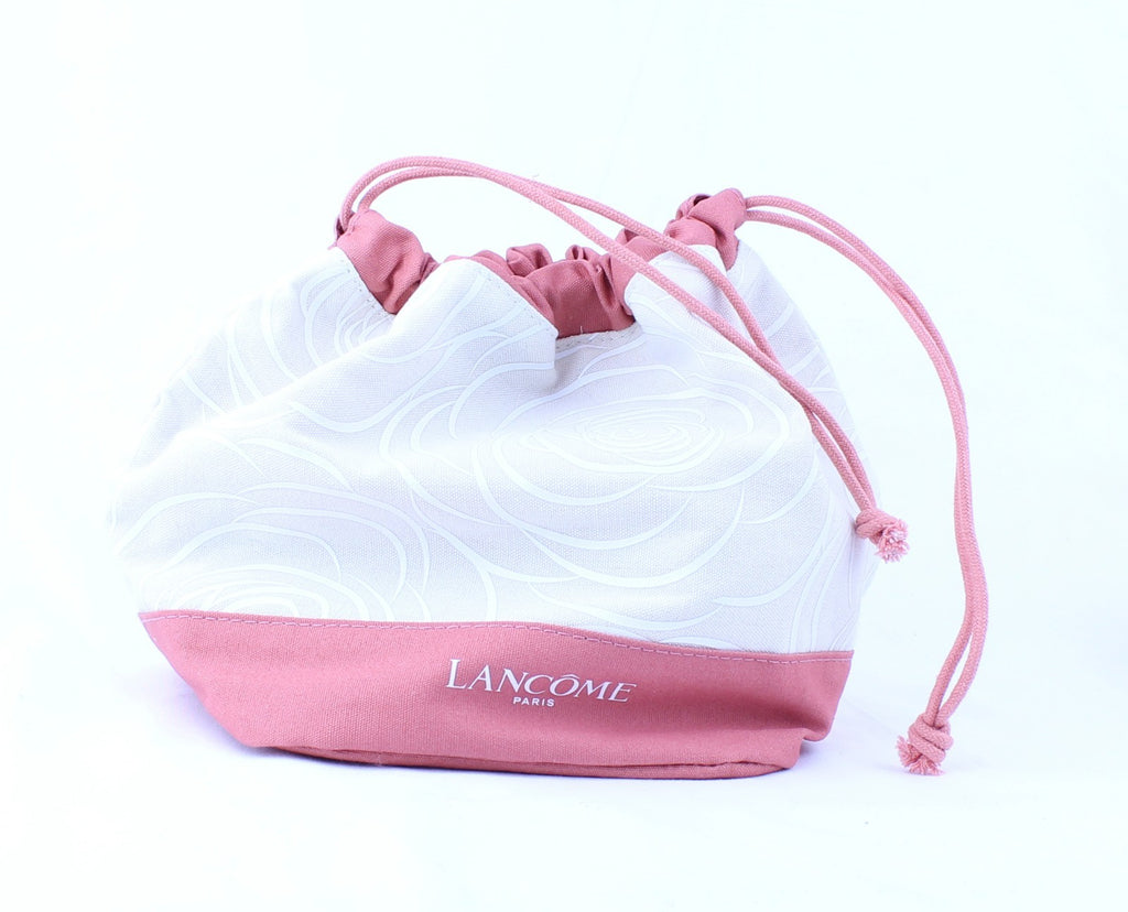 Spring Cosmetics Bag Lancome Rose Print Makeup Canvas Drawstring Case