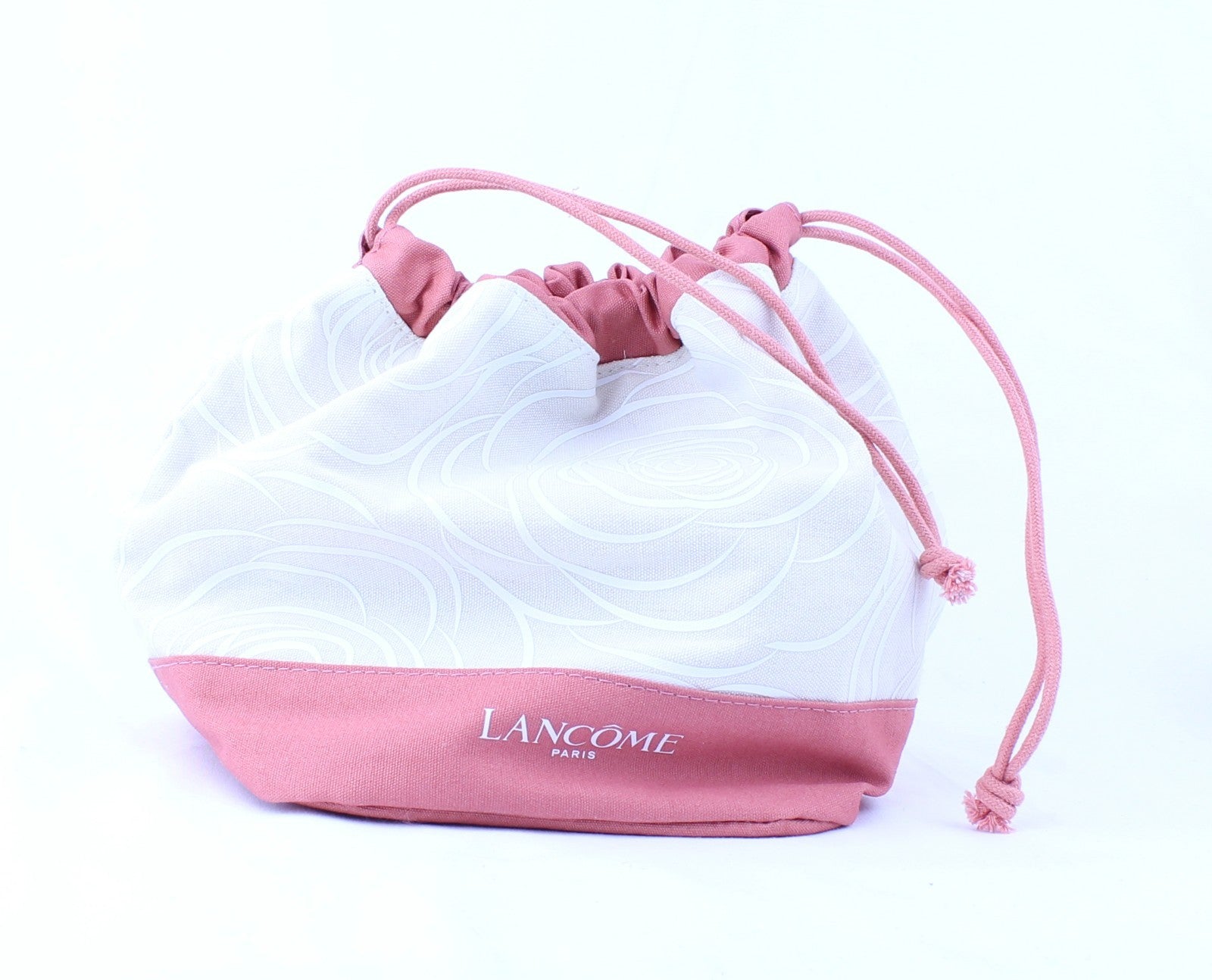 Spring Cosmetics Bag Lancome Rose Print Makeup Canvas Drawstring Case