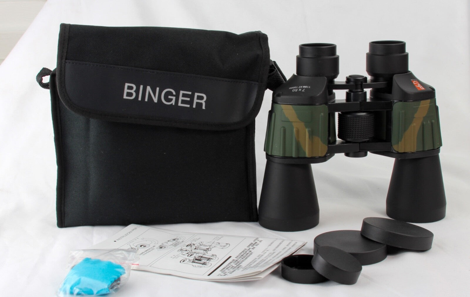 Binger 7x50 birdwatching binoculars for adult Metal body High definition FMC