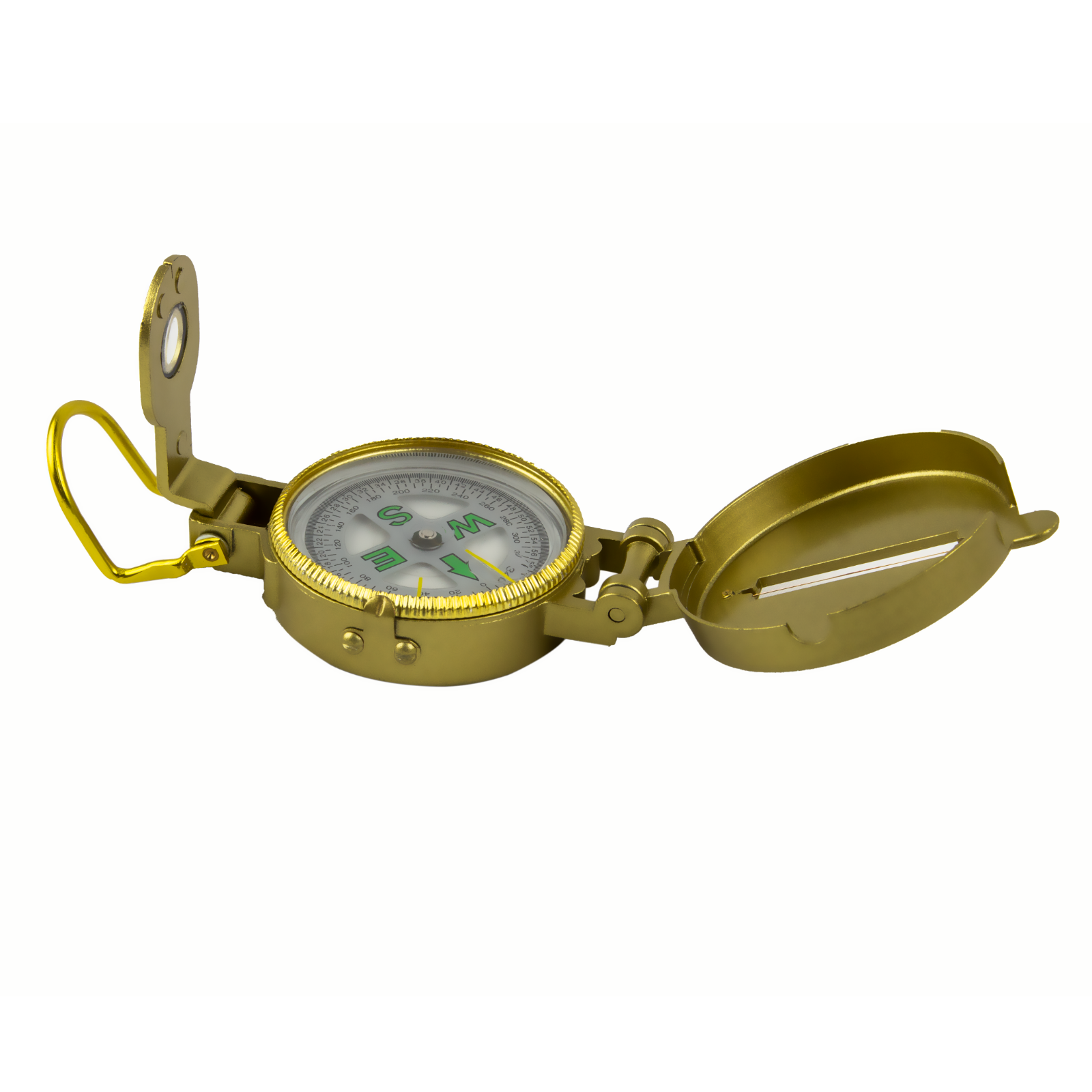 Military Hiking Boat Camping Tool Hook Lensatic Lens Directional CompassSurvival