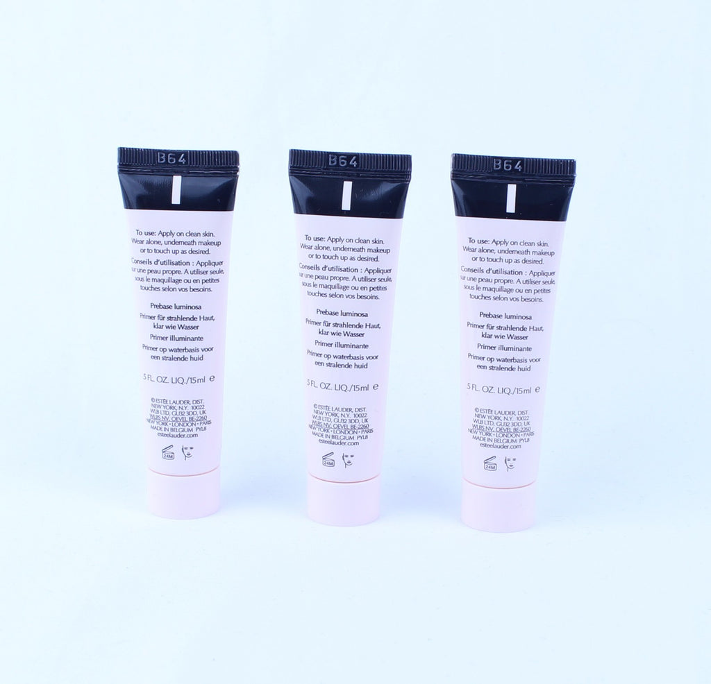 3 x  Estee Lauder Futurist Aqua Brilliance Watery Glow Primer 0.5 oz/15 ml