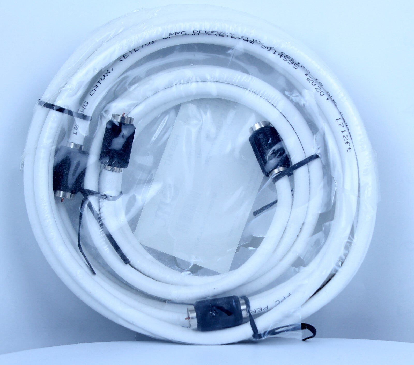 HSD Kit New Sealed 12 Ft. 6 Ft. Coax Jumper, 7 Ft. Cat 5e Jumper, 2-Way Splitter