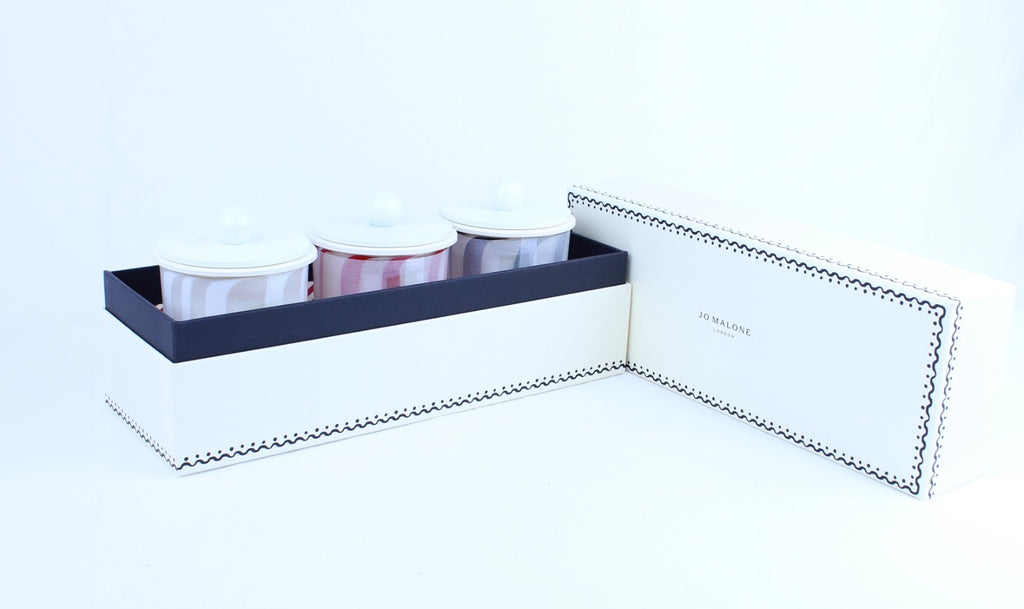 Jo Malone Decorated Home Candle Trio  Roasted Chestunt Frosted Cherry & Clove Po