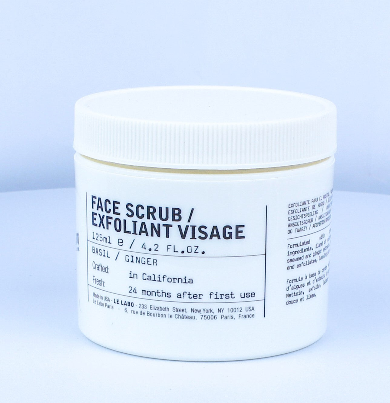 Le Labo Exfoliant Face Scrub Basil / Ginger 4.2 oz/ 125 mL