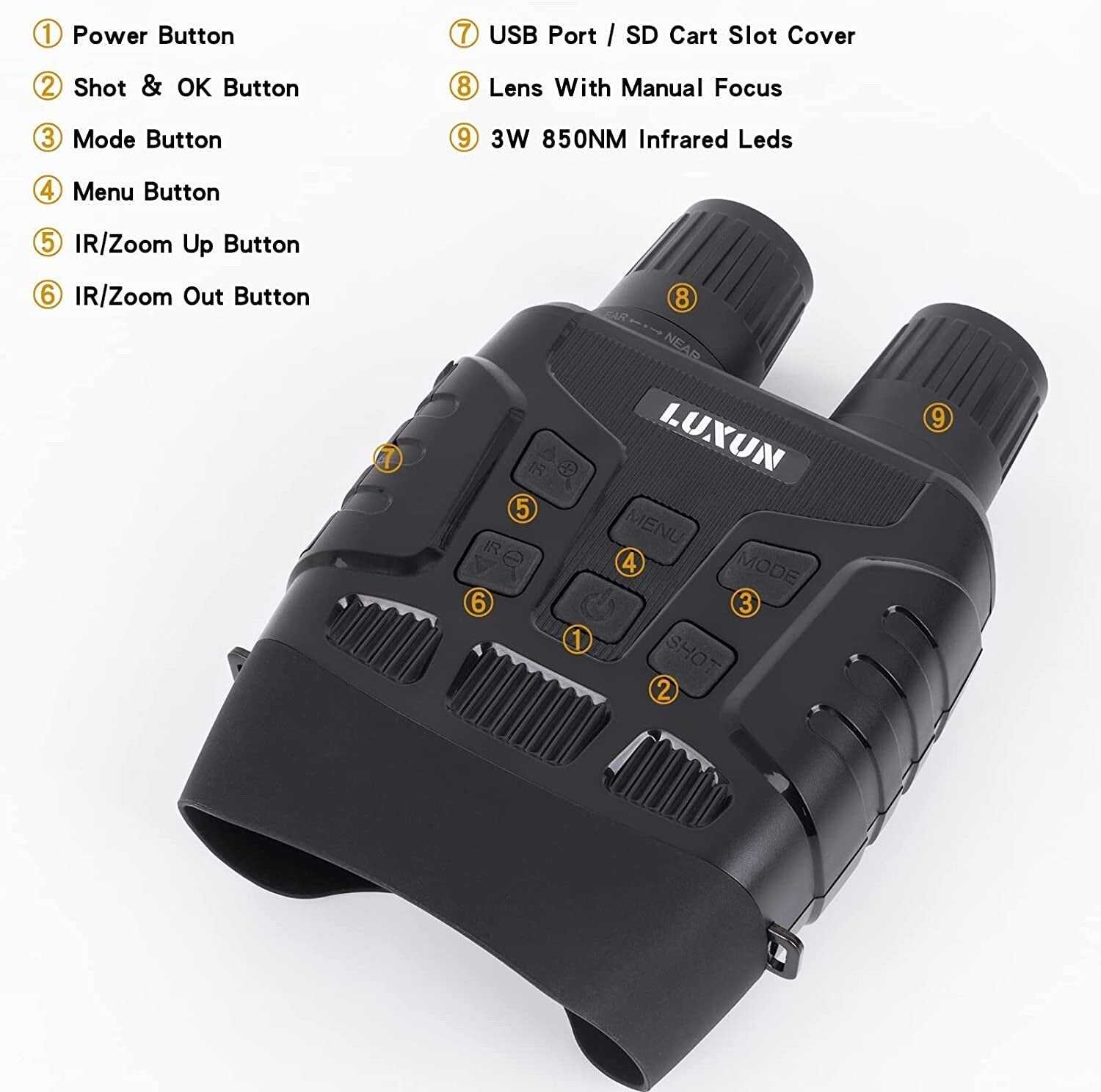 Digital Night Vision Binoculars Goggles for Complete Darkness