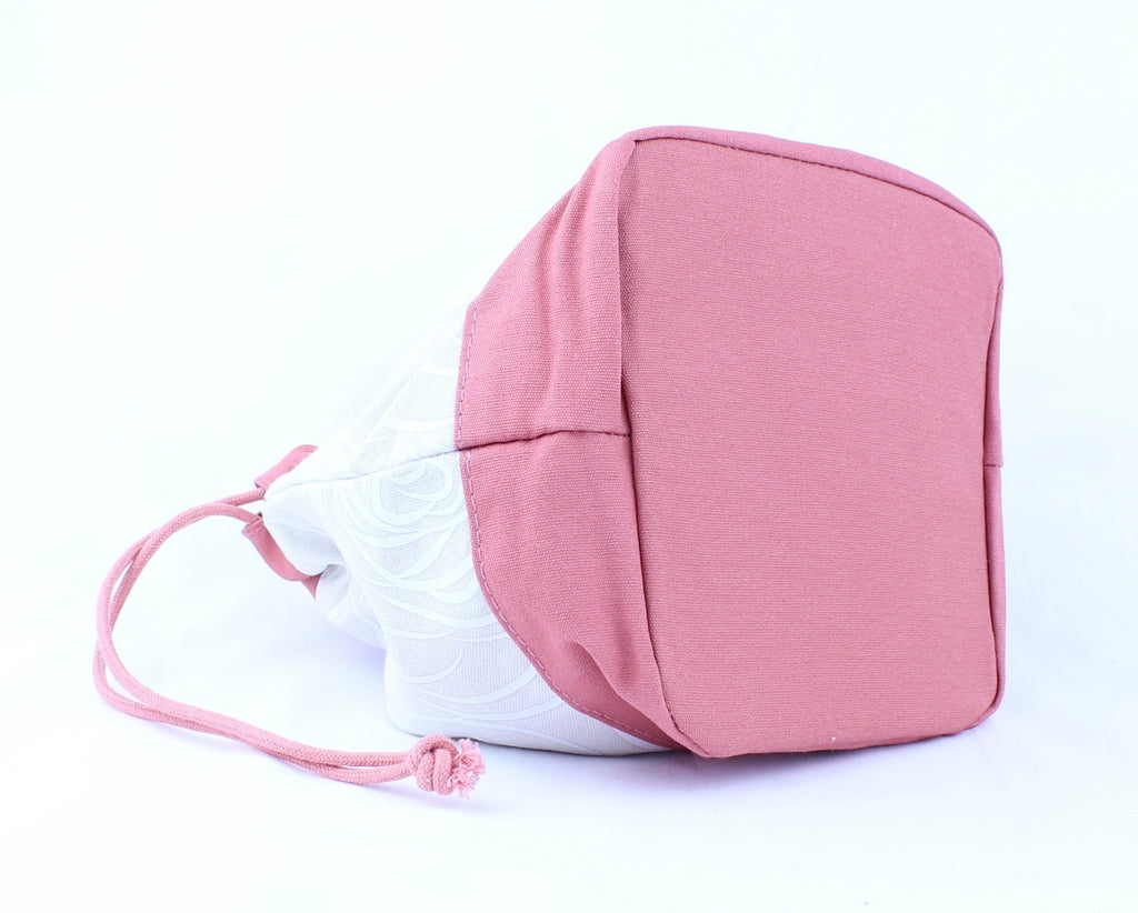 Spring Cosmetics Bag Lancome Rose Print Makeup Canvas Drawstring Case