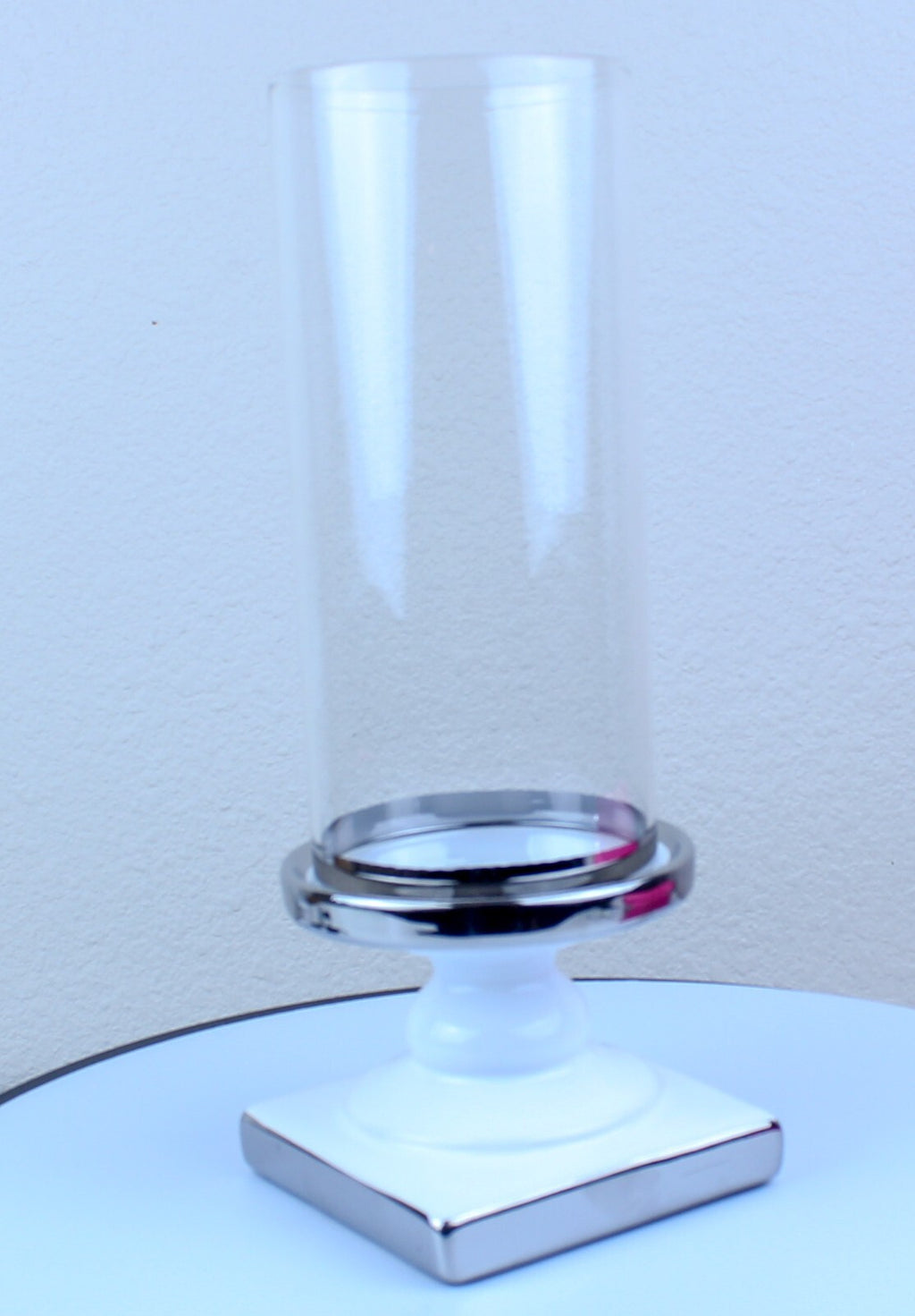 Candle holder Crystal candle holder with china base windshield