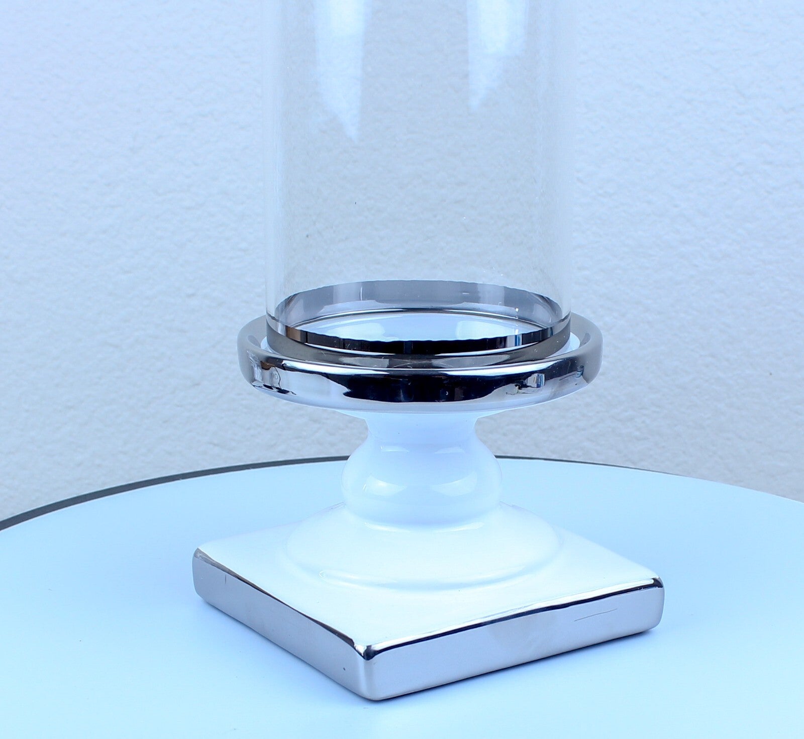 Candle holder Crystal candle holder with china base windshield
