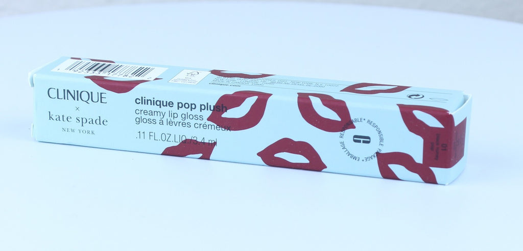 CLINIQUE  x KATE SPADE #01 BLACK HONEY Pop Plush Creamy Lip Gloss ~ 0.11oz NIB