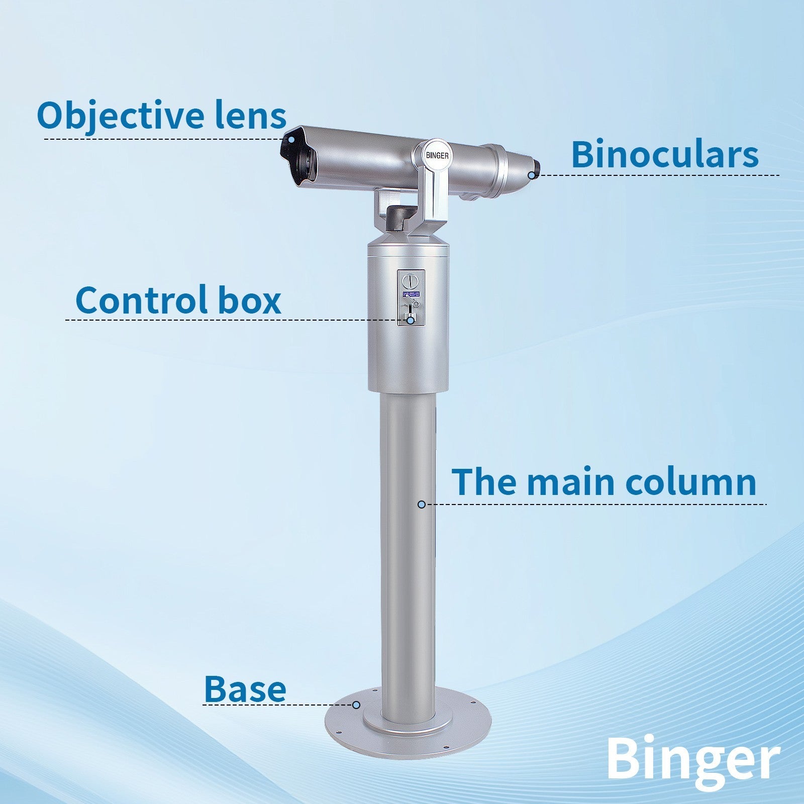 Binger 25x100 Binoculars mechanical coin-operated binoculars 100% waterproof.