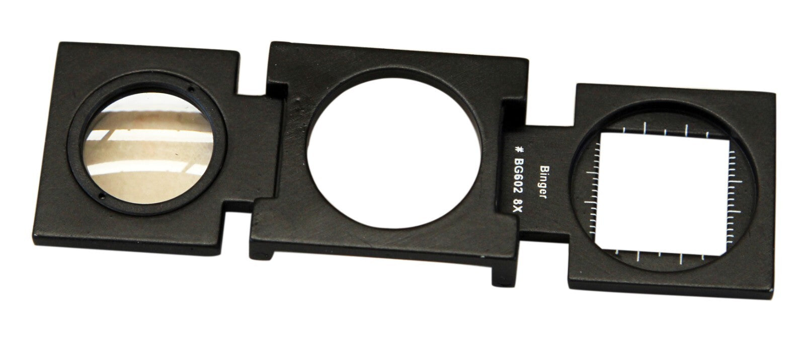 8x folding magnifier metal optical glass linen tester compact size Inch and Mm