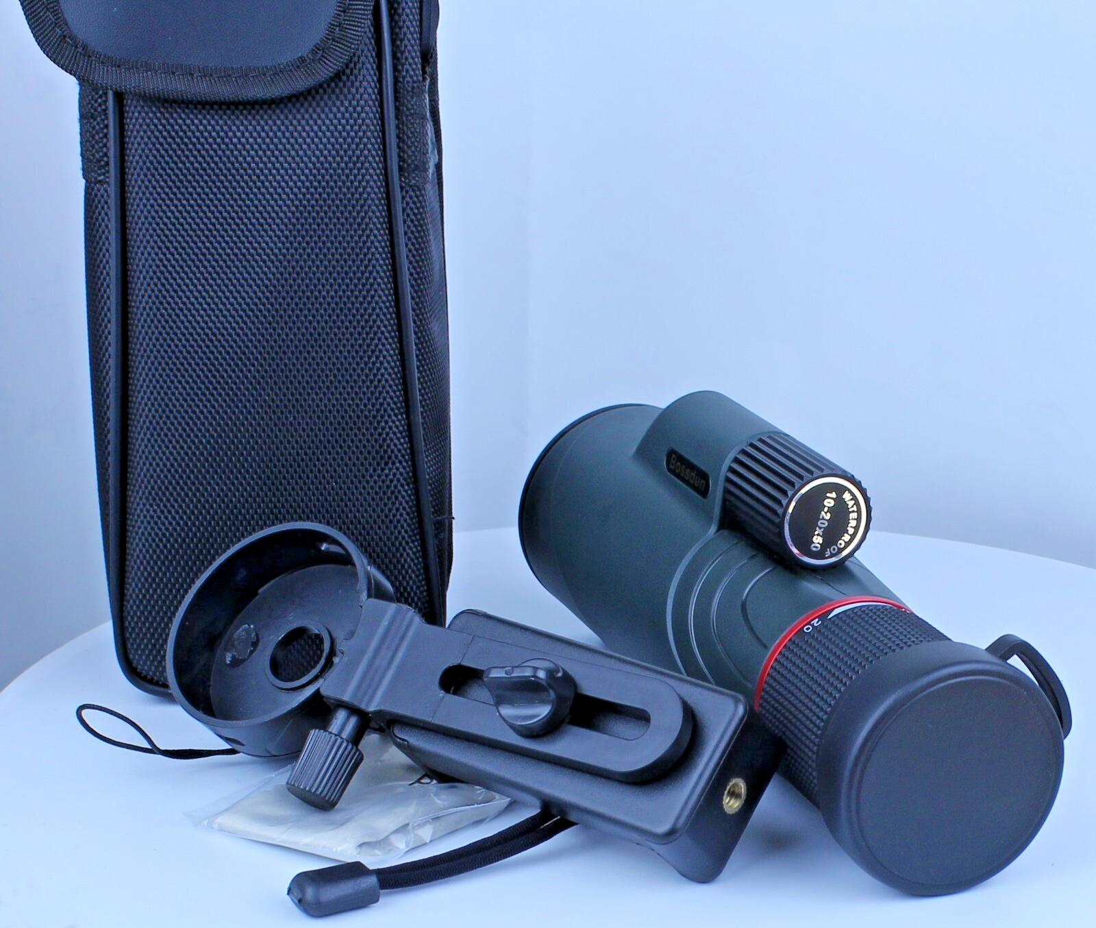 10-20x50 Zoom HD Monocular Camping with Tripod Phone Clip Watching Bird Hunting