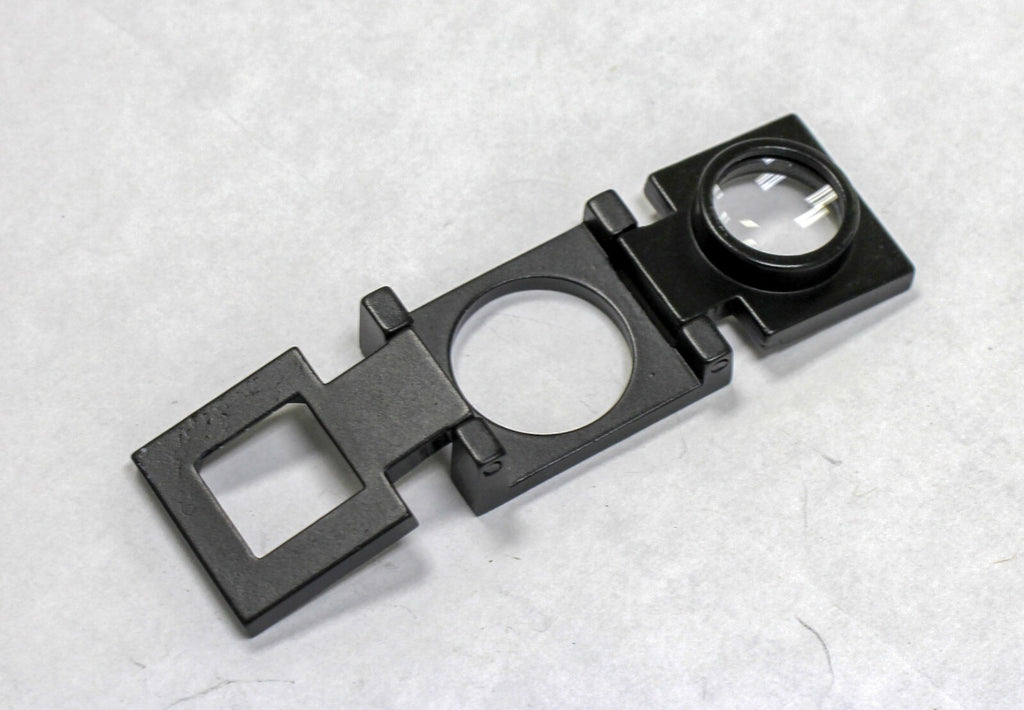 Binger  10x compact metal folding magnifier optical glass linen tester  BG802