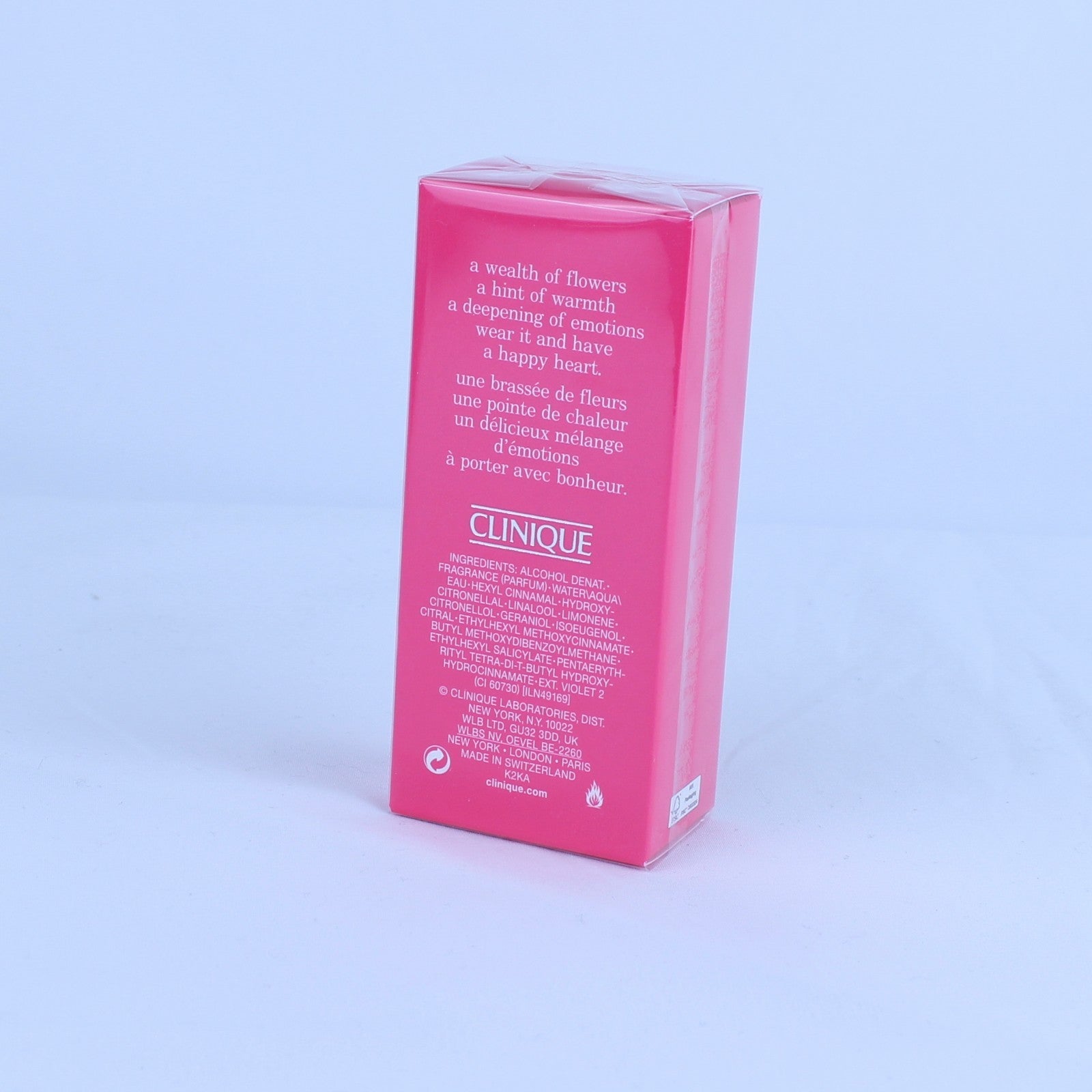 Clinique Happy Heart Perfume Spray Size 1 Oz. / 30mL 