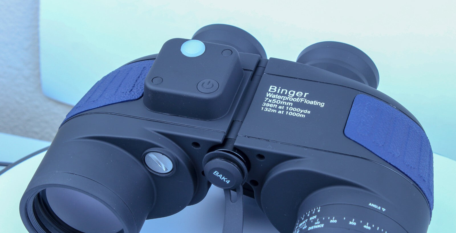 Binger 7x50 Marine Binoculars with illuminated built-in compass Reticle BAK 4