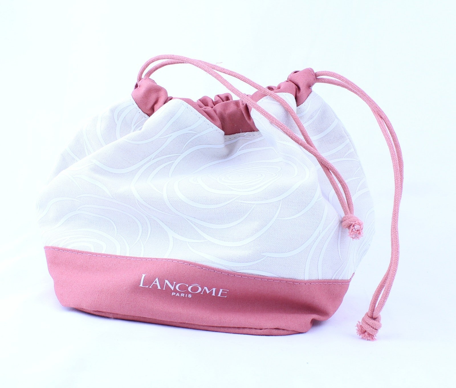 Spring Cosmetics Bag Lancome Rose Print Makeup Canvas Drawstring Case