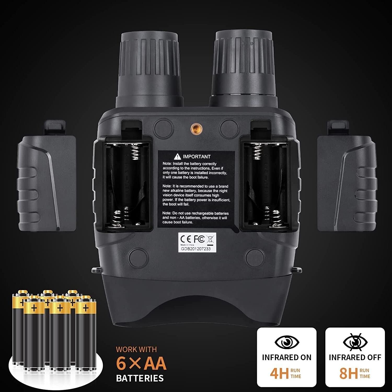 Digital Night Vision Binoculars Goggles for Complete Darkness