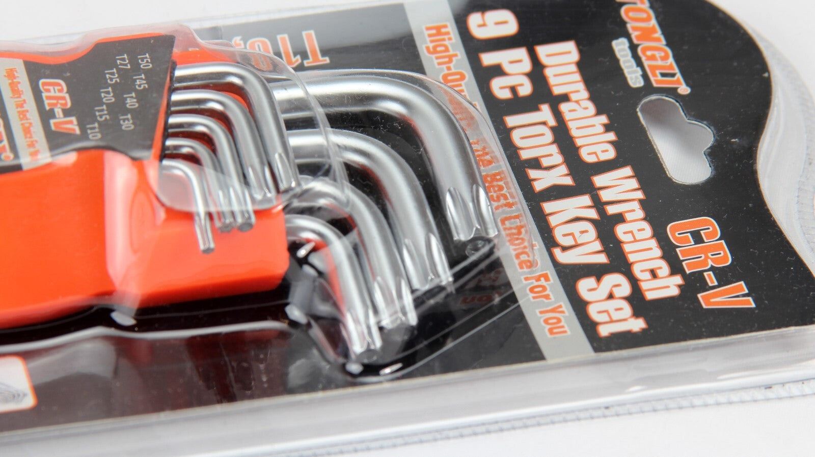 9 pcs Torx Key Set CR-V Durable Wrench 50 HRC T10, T15, T20,T27,T30,T40,T45,T50