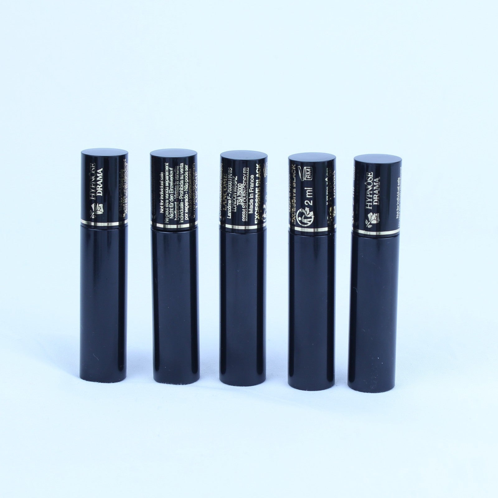 5 x Lancome Hypnose Drama Mascara Excessive Black Travel Size 2ml