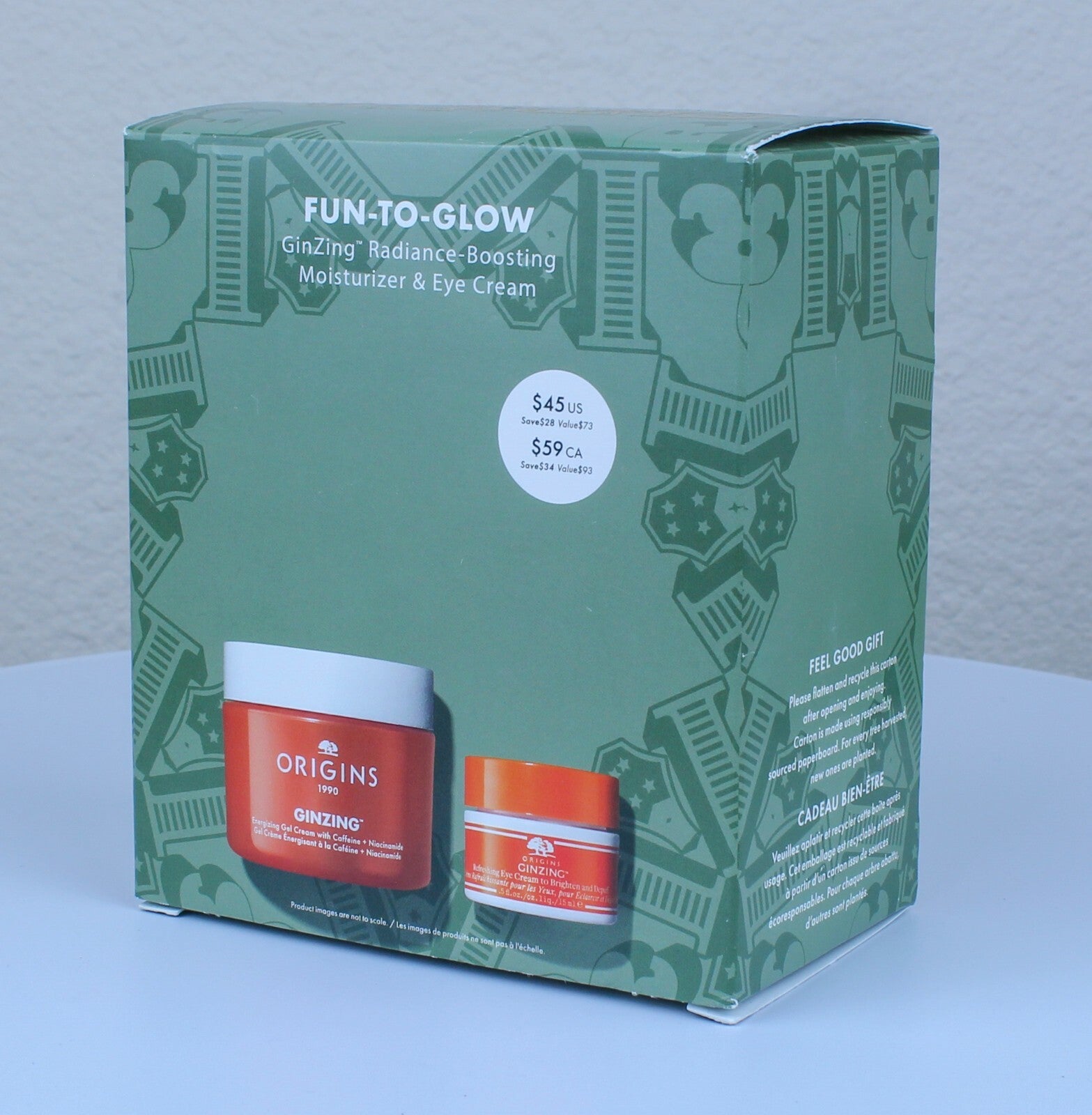 Origins Fun-to-Glow GinZing Radiance-Boosting Moisturizer &Eye Cream Autentic