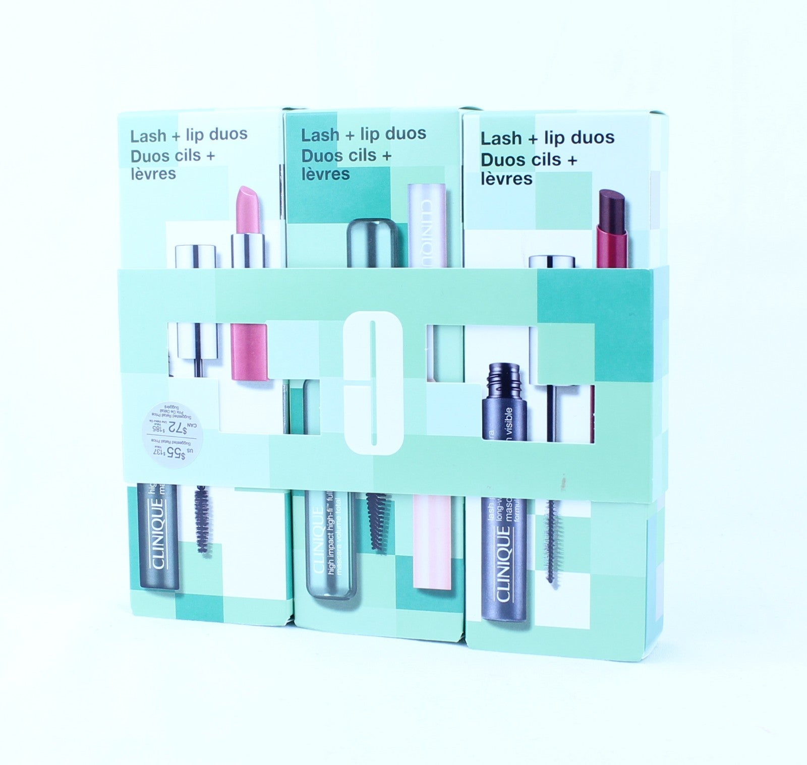 Clinique 6-pc Lash + Lip Duos Mascaras Lipsticks Lip Gloss GREAT DEAL $137 VALUE