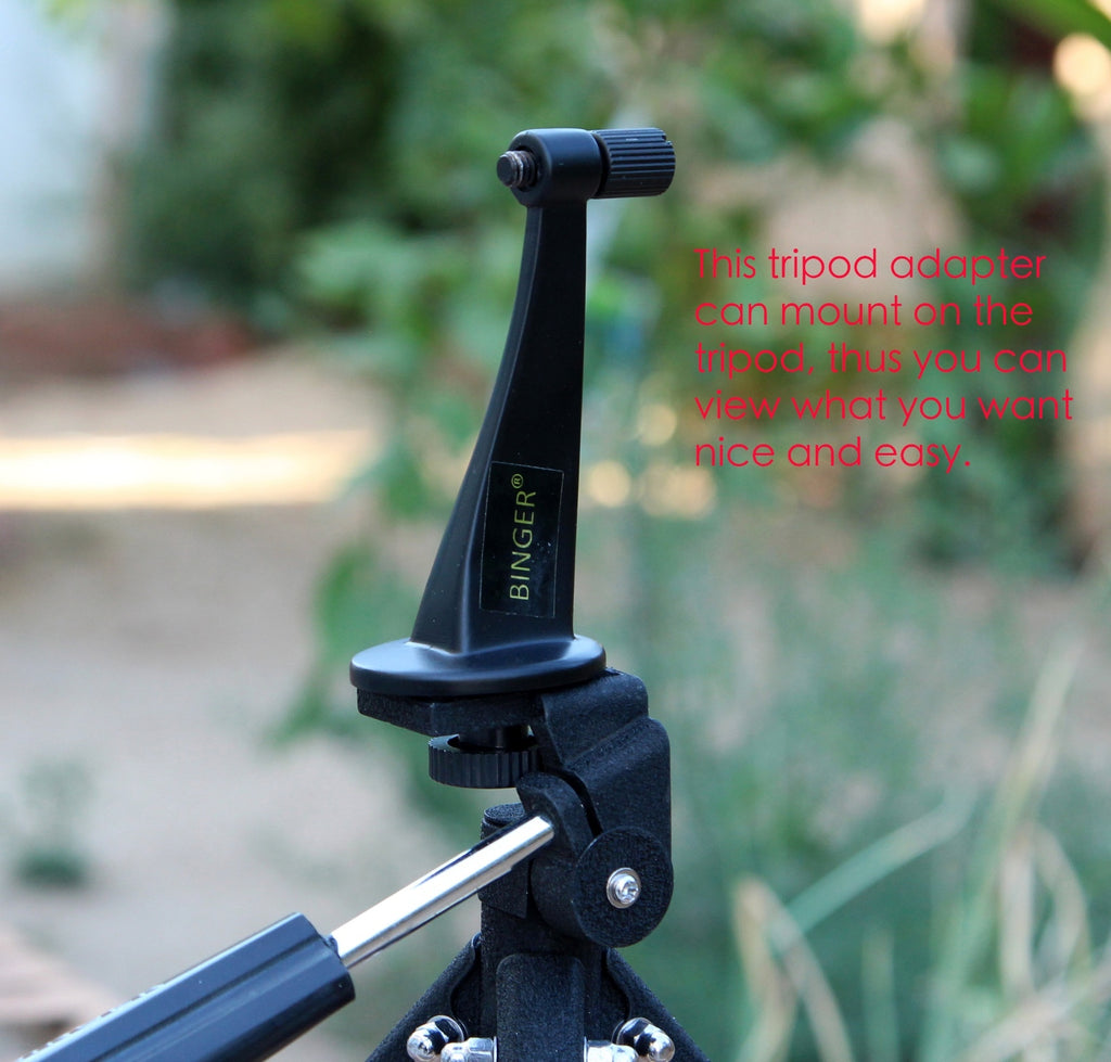 Binger Metal roof Binoculars Tripod Mount Adapter ¼ Inch Threading Black 