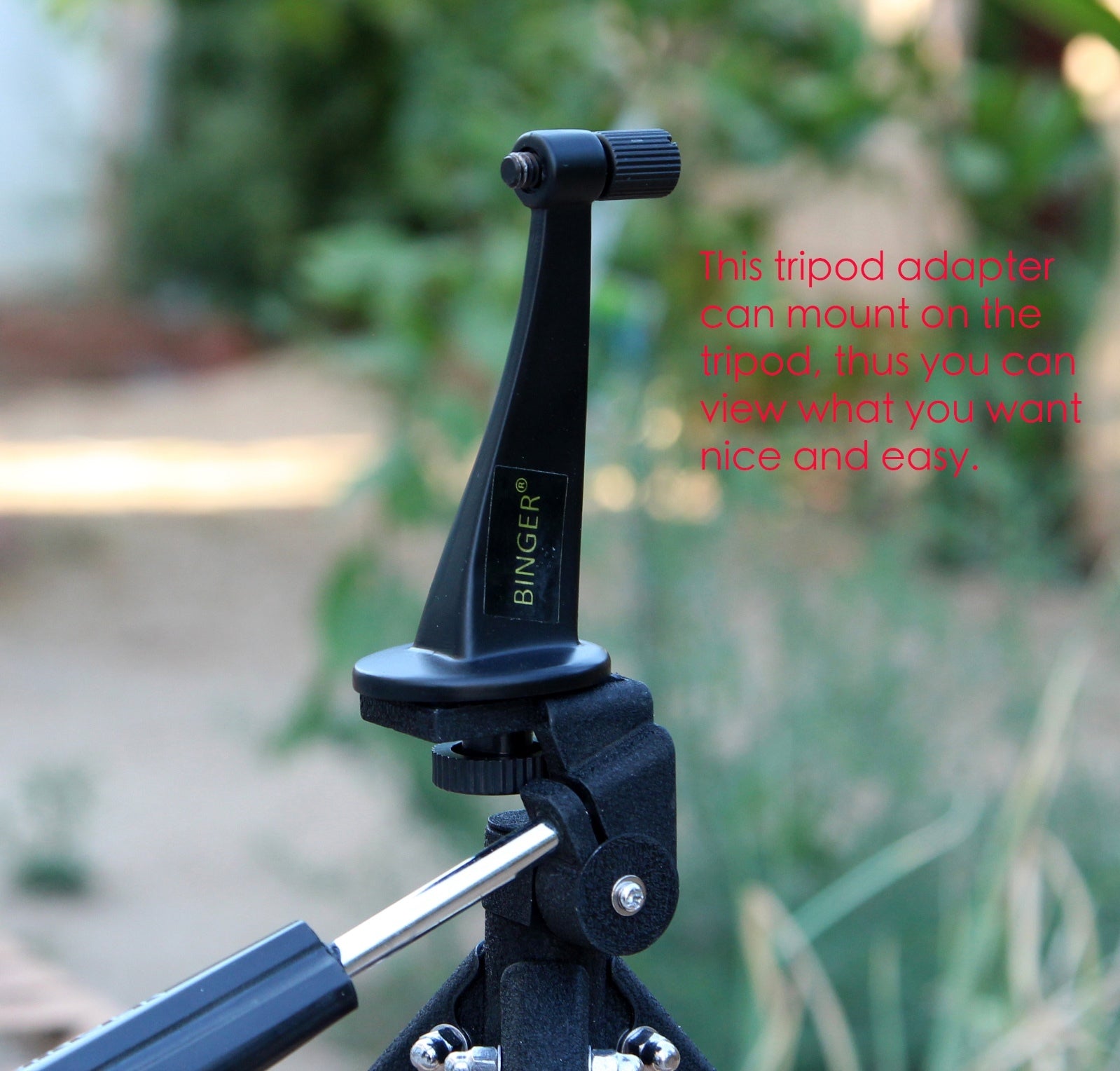 Binger Metal roof Binoculars Tripod Mount Adapter ¼ Inch Threading Black 