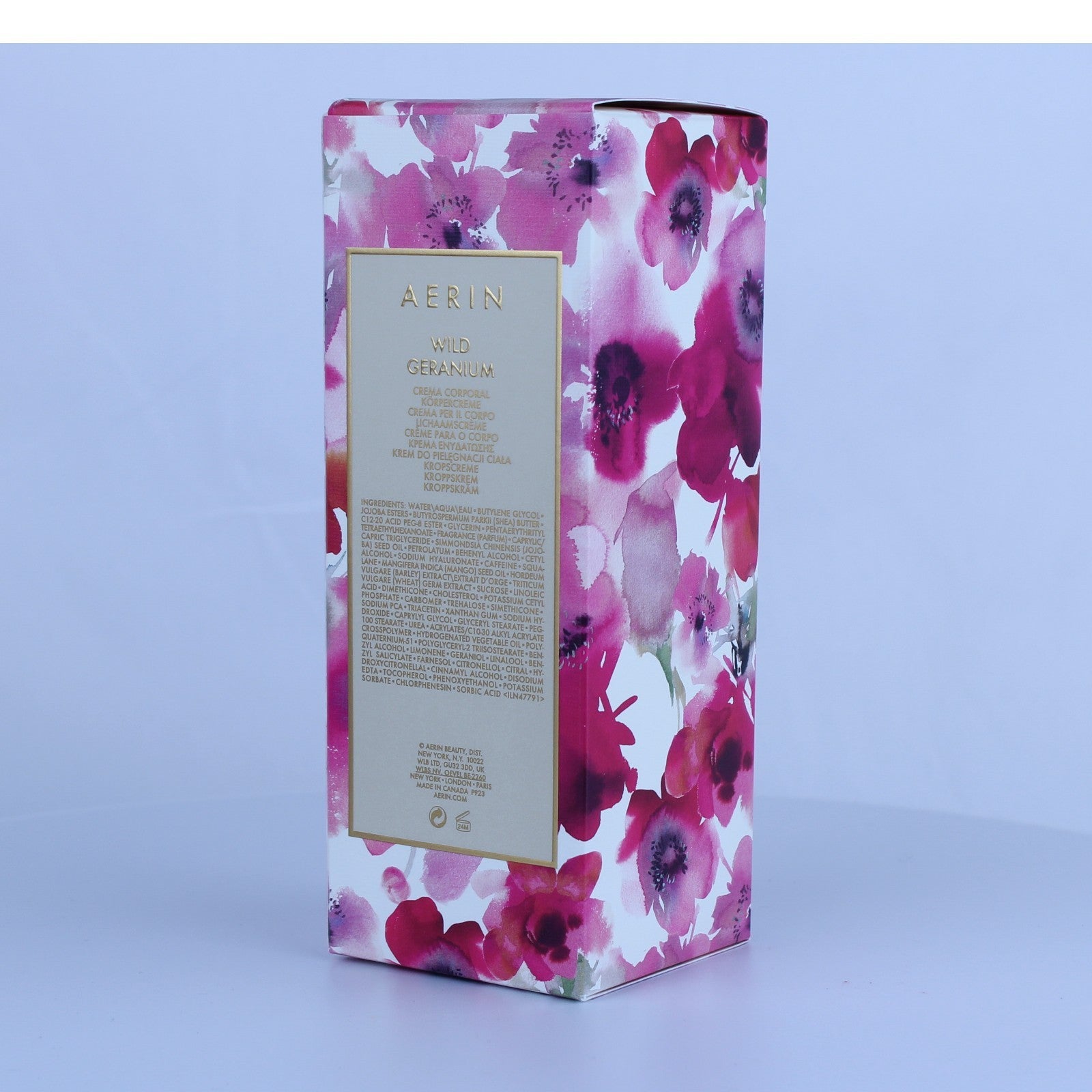 AERIN WILD GERANIUM Body Cream Full Size 5 oz/150ml