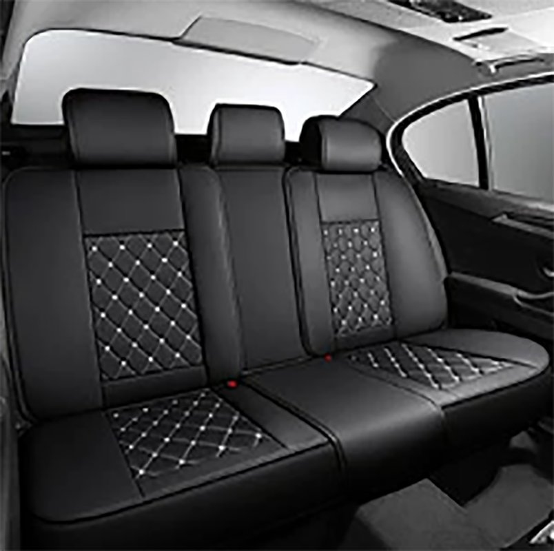 Universal 5 Seat Full Set Universal car seat faux leather black & white
