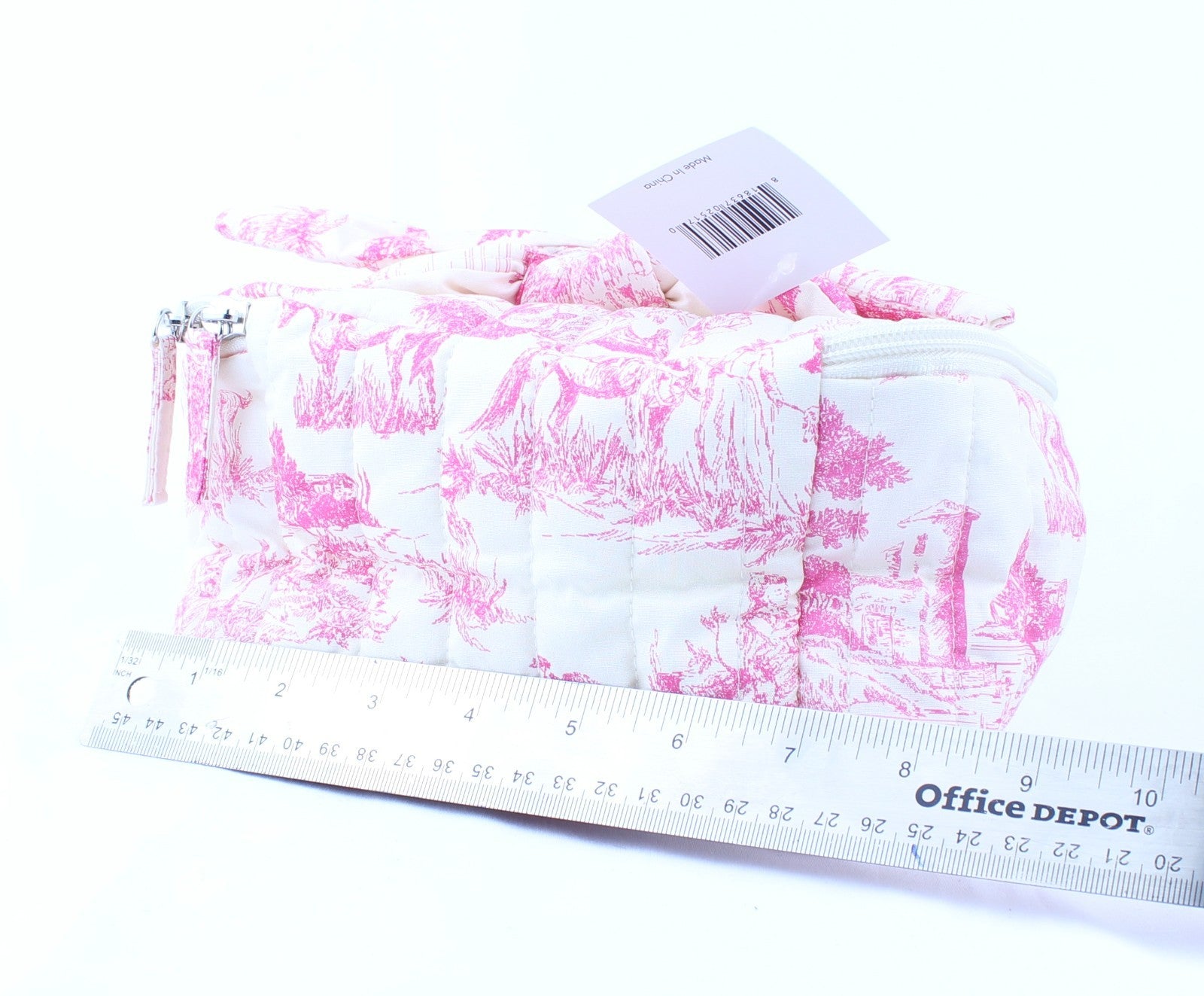 3Pcs Travel Cotton Quilted Cosmetic Bag Cute Floral Makeup Bag Large Toiletry...