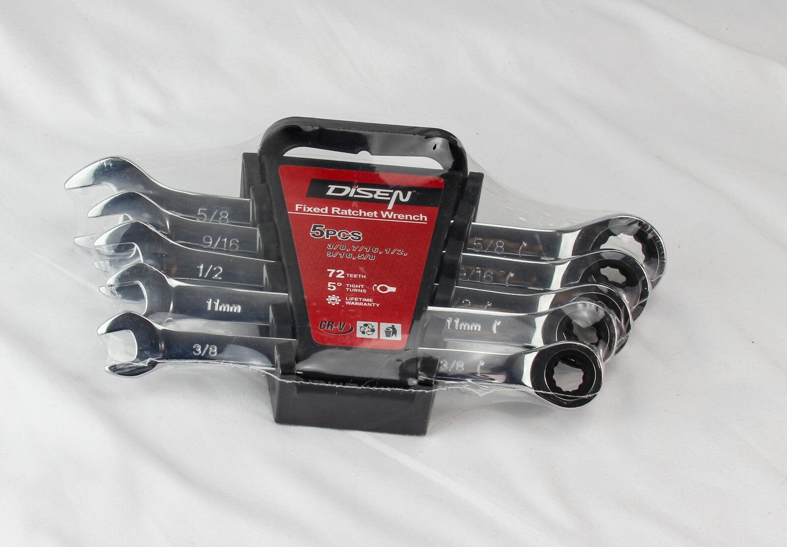 5 pcs Ratchet Wrench 3/8, 7/16,1/2,9/16,5/8