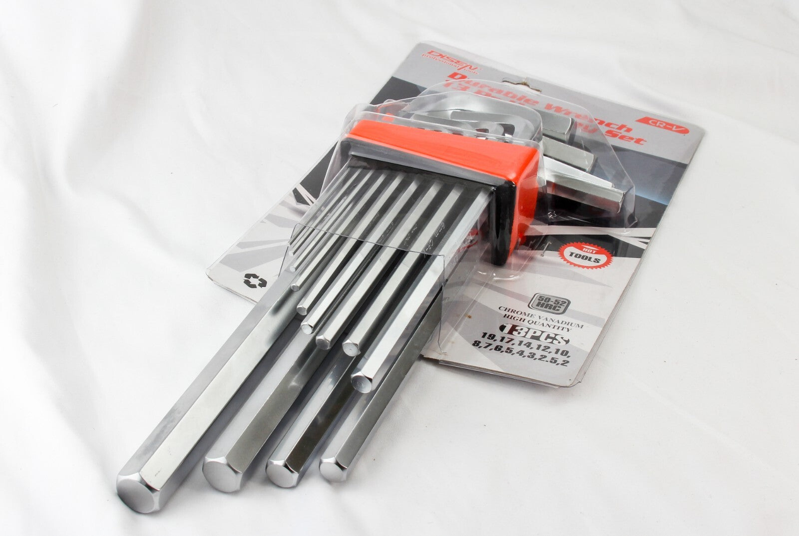 13 pcs Hex Key Set Wrench Durable CR-V 50-52 HRC High Quality  1 year warranty
