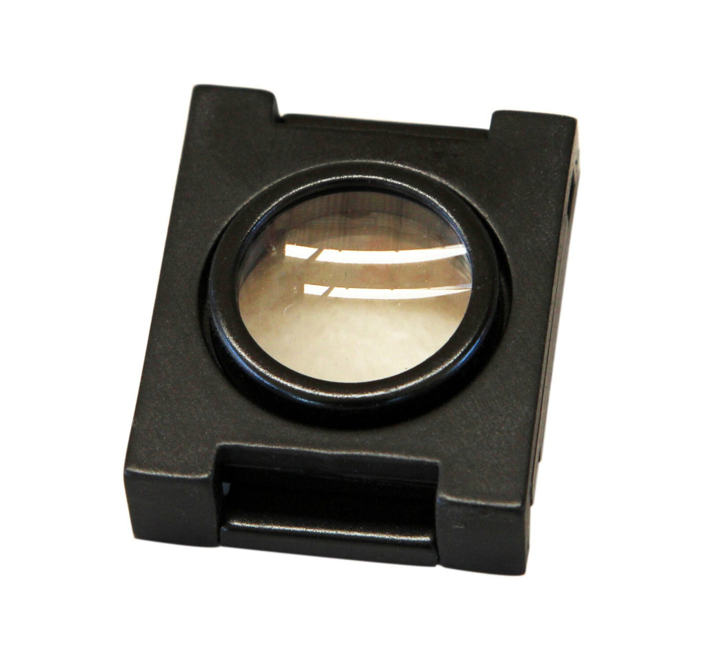 8x folding magnifier metal optical glass linen tester compact size Inch and Mm
