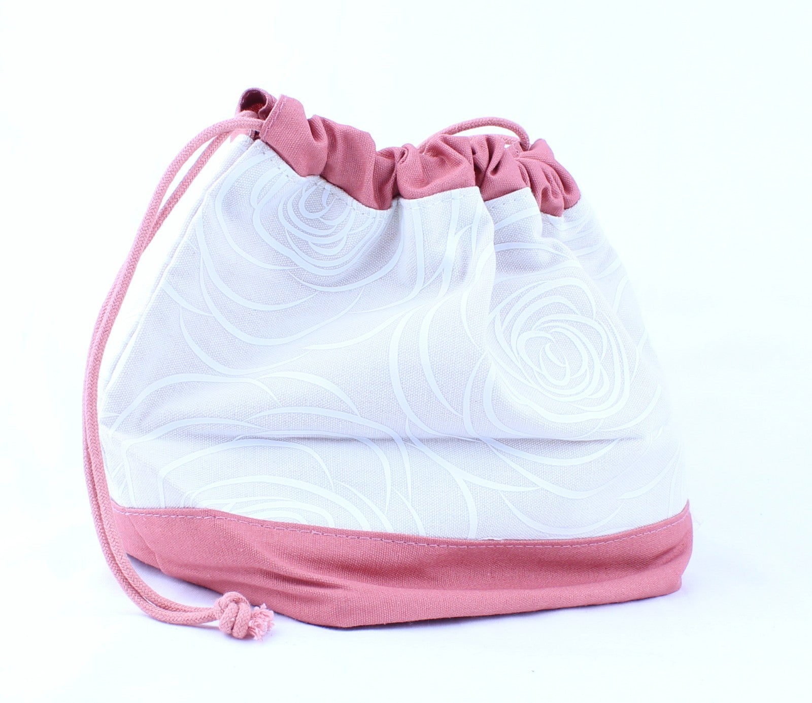 Spring Cosmetics Bag Lancome Rose Print Makeup Canvas Drawstring Case