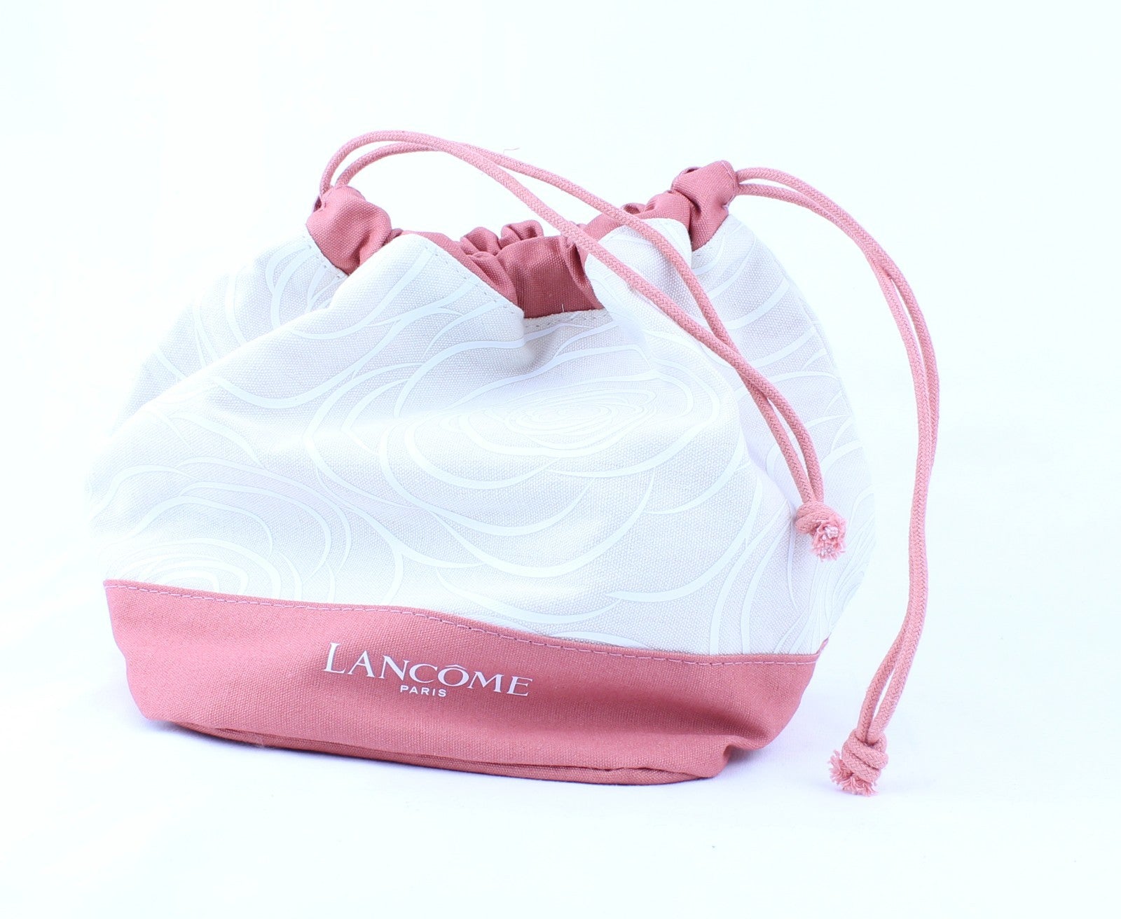 Spring Cosmetics Bag Lancome Rose Print Makeup Canvas Drawstring Case