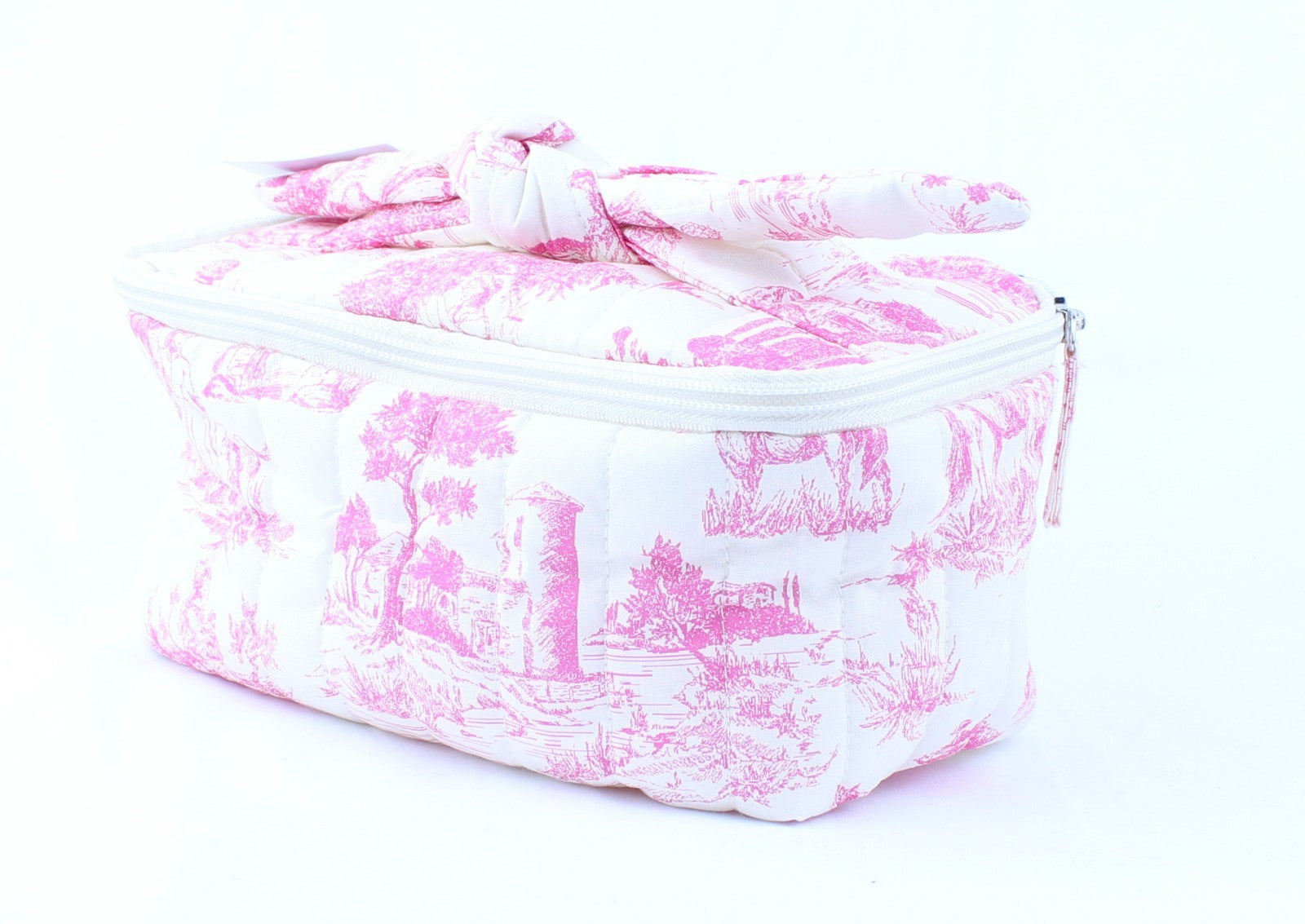 3Pcs Travel Cotton Quilted Cosmetic Bag Cute Floral Makeup Bag Large Toiletry...