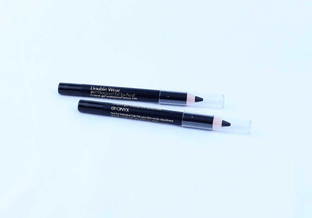 2 NEW ESTEE LAUDER Double Wear 24H Waterproof Gel Eye Pencil 01 ONYX Travel Size
