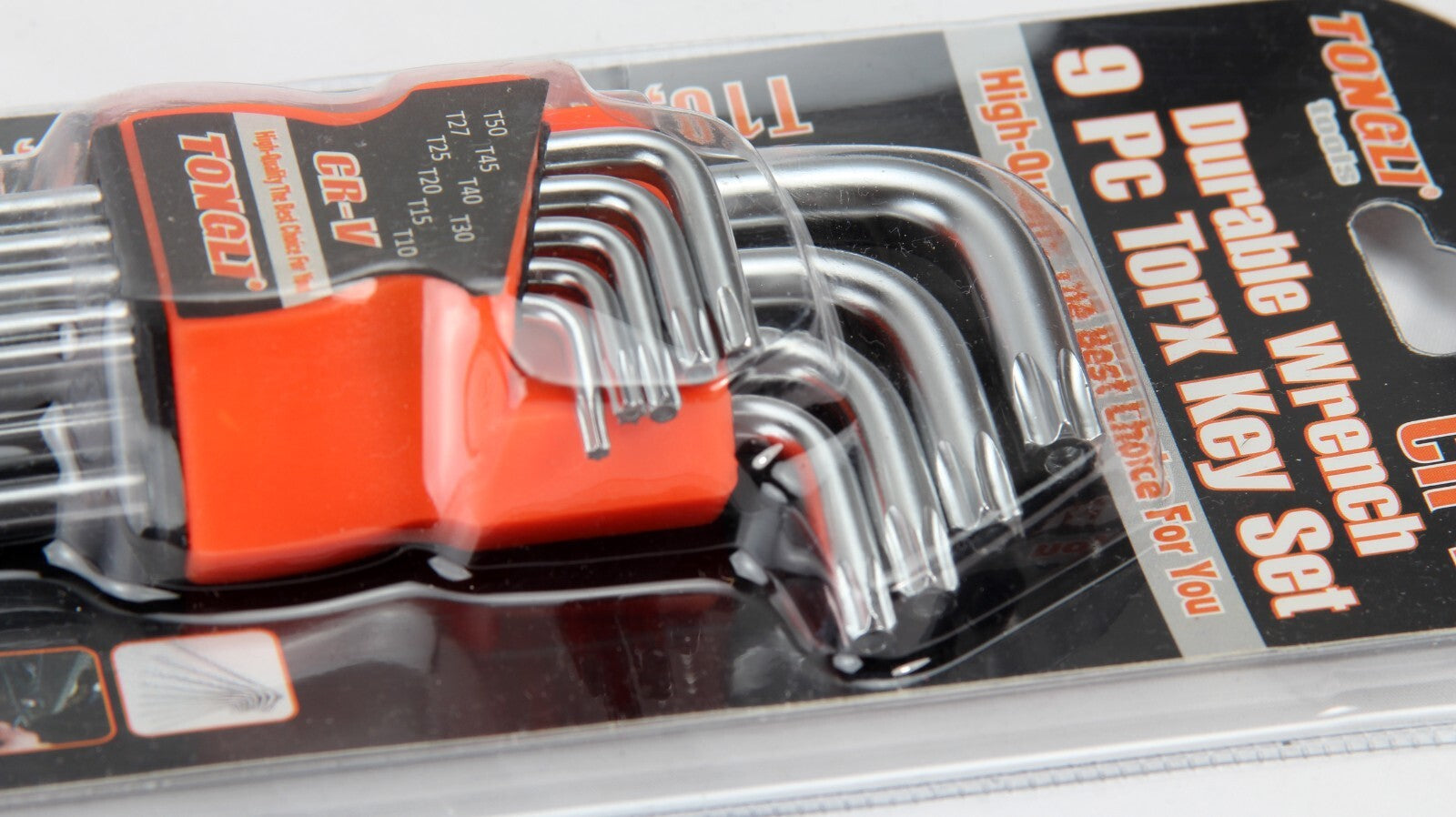 9 pcs Torx Key Set CR-V Durable Wrench 50 HRC T10, T15, T20,T27,T30,T40,T45,T50