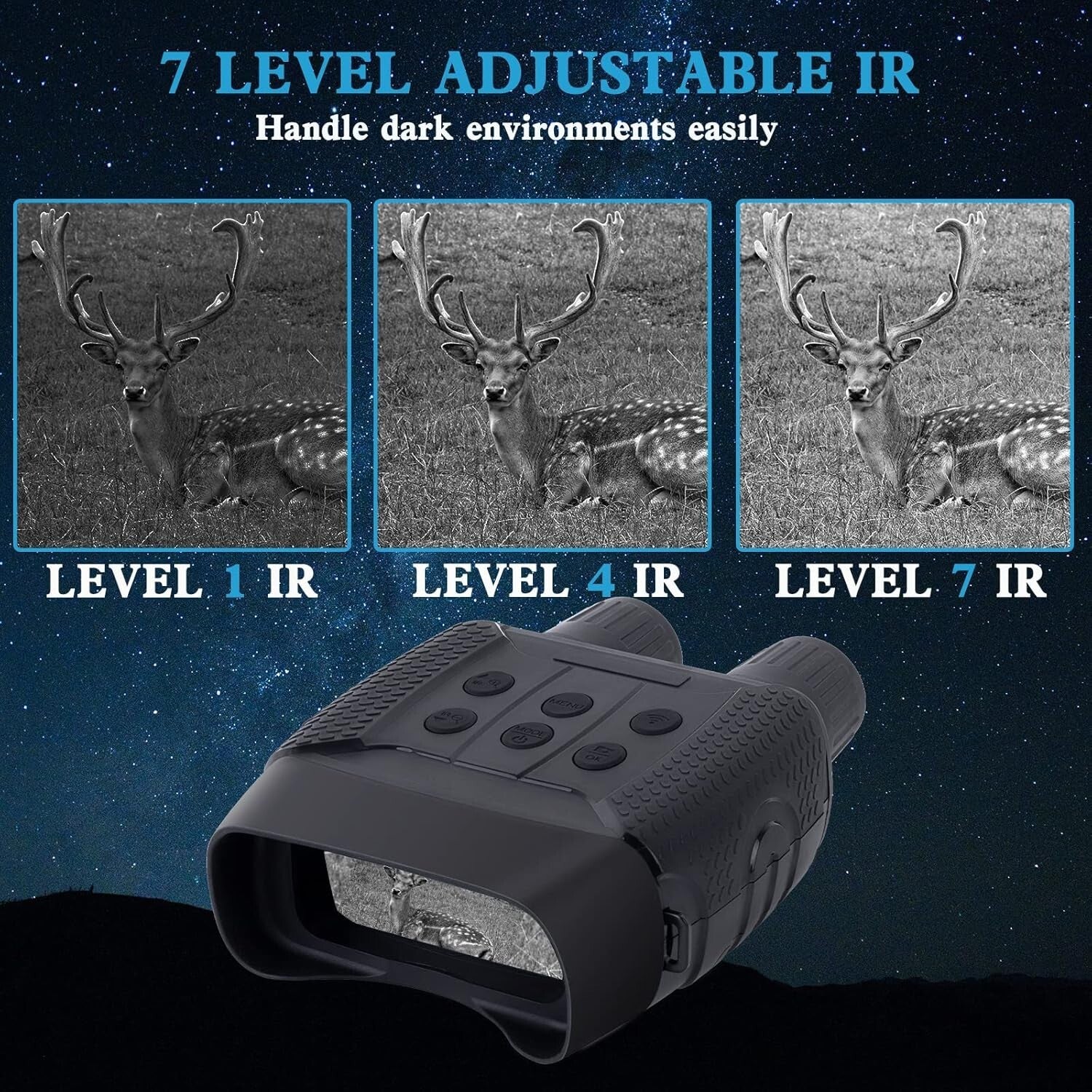 Night Vision Goggles with WiFi, 4.29'' Lage LCD Screen Night Vision Binoculars