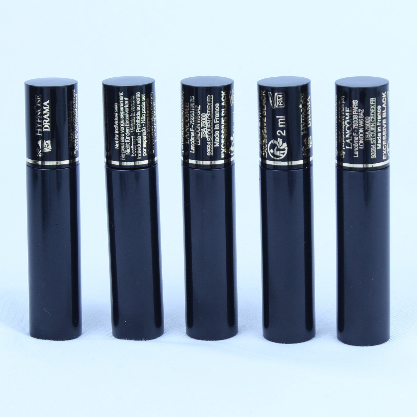 5 x Lancome Hypnose Drama Mascara Excessive Black Travel Size 2ml