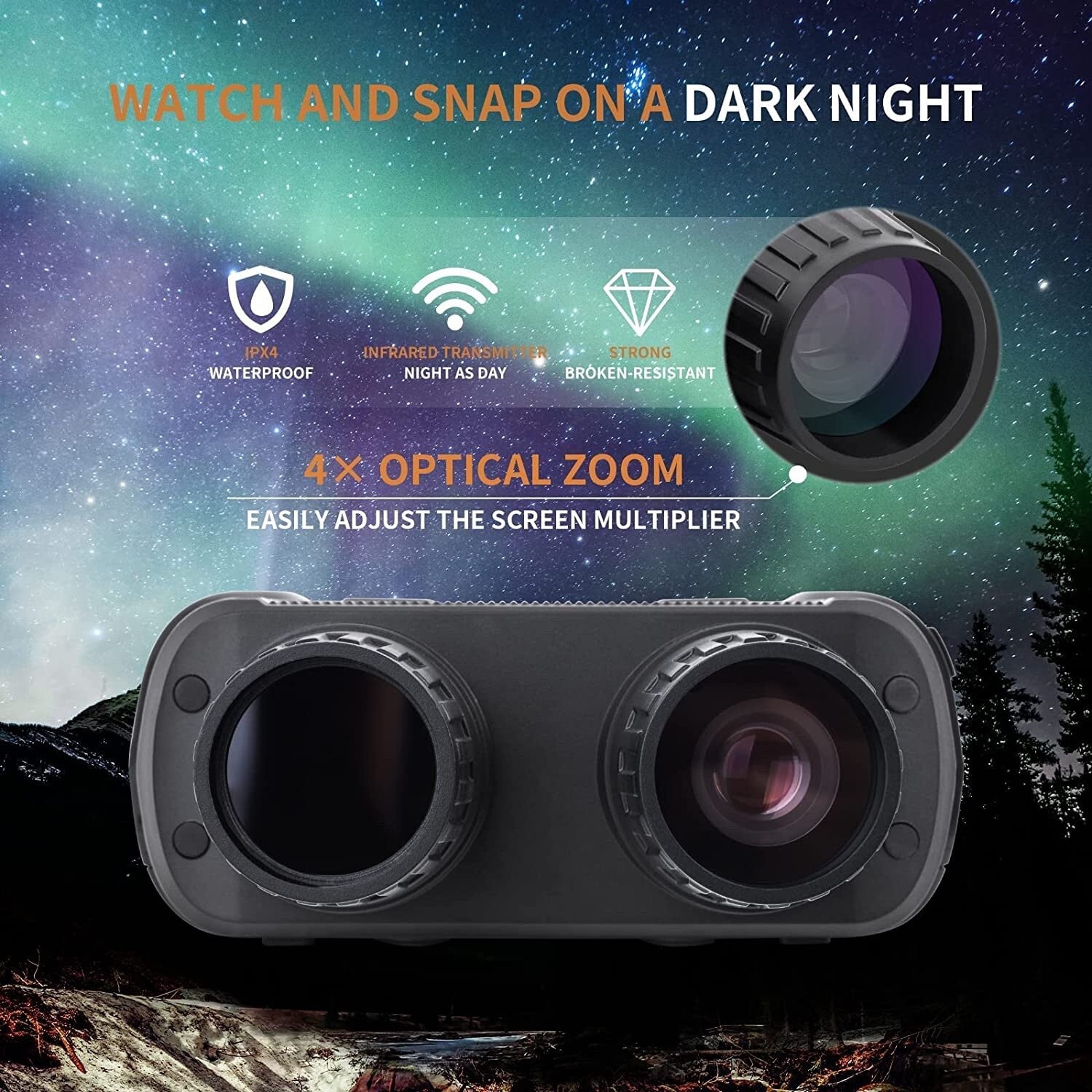 Digital Night Vision Binoculars Goggles for Complete Darkness