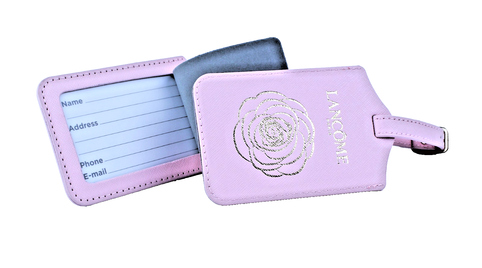 2 x Lancome Luggage Tag - Name Tag Pink - New