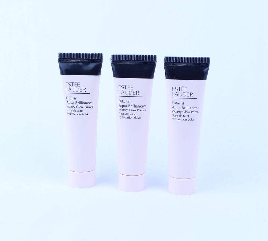 3 x  Estee Lauder Futurist Aqua Brilliance Watery Glow Primer 0.5 oz/15 ml