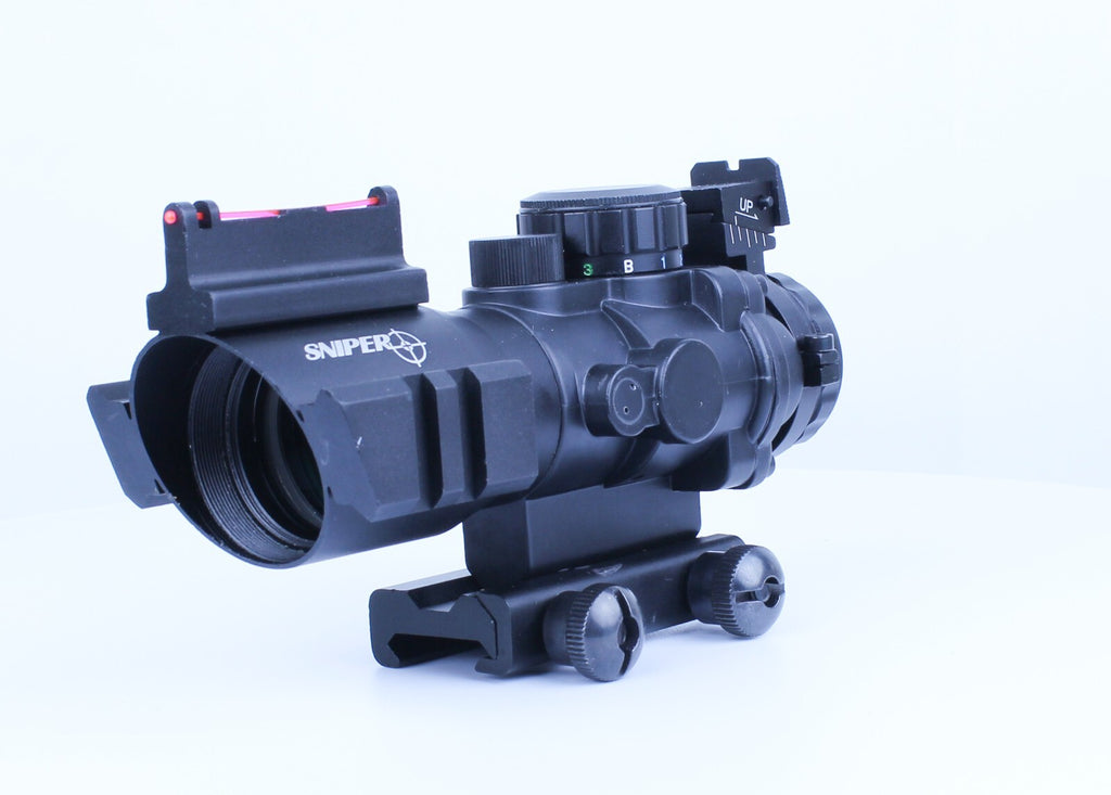 Sniper 4x32 rifle scope Red, Green and Blue Illuminated Reticle