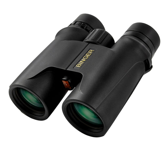 Binger 10x42 roof prism waterproof Binoculars, Nitrogen filled BAK 4 prism Fully Multi coated for hunting birdwatching